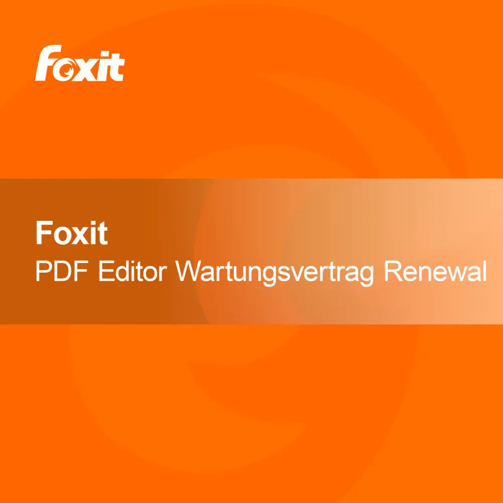 Подновяване на договор за поддръжка на Foxit PDF Editor
