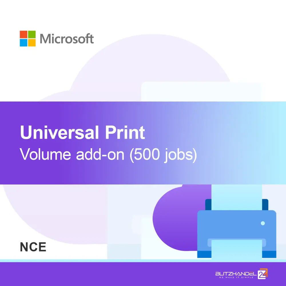 Добавка за обем на Universal Print (500 задачи) (NCE)