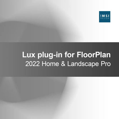 Lux плъгин за FloorPlan 2022 Home & Landscape Pro